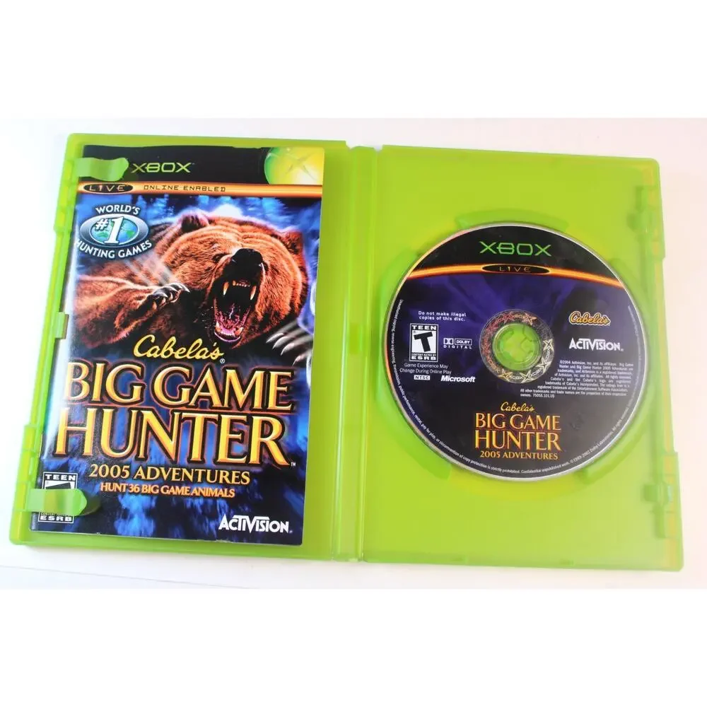 2 games Lot: Cabela’s Deer Hunt: 2005 + Big Game Hunter 2005 (Microsoft Xbox)